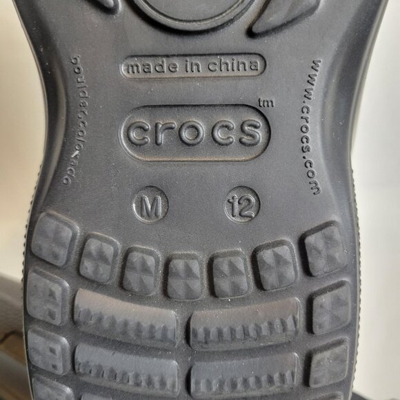 Crocs Bound Black Lined Clogs Comfort Slip-on Shoes Men\'s 12 NWT Solid Back main image 5